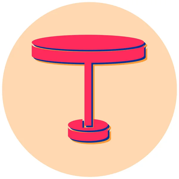 Tischlampen Symbol Umriss Illustration Von Hölzernen Stuhlvektorsymbolen Für Das Web — Stockvektor