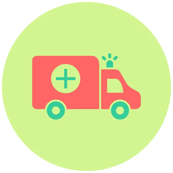 Krankenwagen Web Symbol Einfache Illustration — Stockvektor