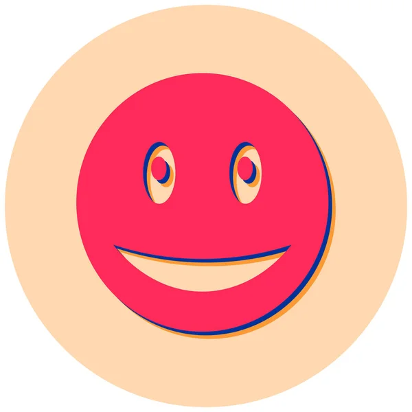 Sorriso Rosto Emoticon Vetor Ilustração — Vetor de Stock