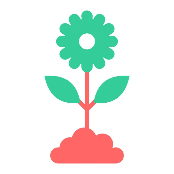 Fleur Icône Web Illustration Simple — Image vectorielle