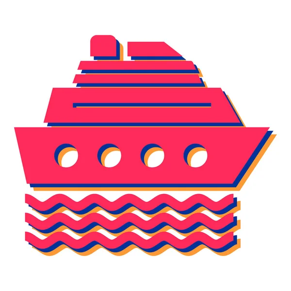 Ship Icon Simple Illustration Boat Vector Icons Web Design — Vector de stock