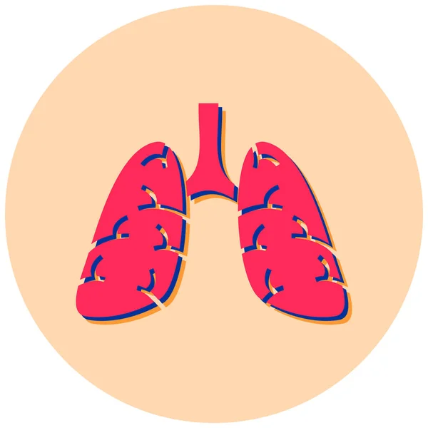 Lungen Vektor Symbol Moderne Illustration — Stockvektor