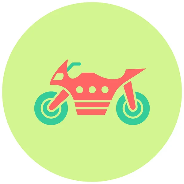 Moto Icono Web Ilustración Simple — Vector de stock