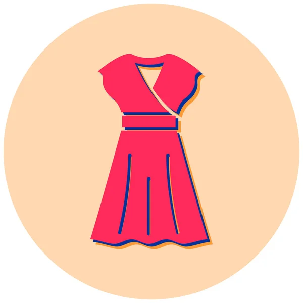 Vestido Icono Web Ilustración Simple — Archivo Imágenes Vectoriales