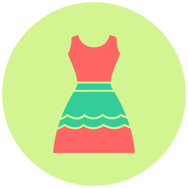 Sukienka Ikona Web Prosta Ilustracja — Wektor stockowy