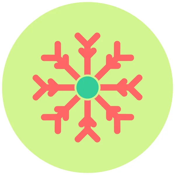 Snowflake Web Icon Simple Illustration — Stock Vector