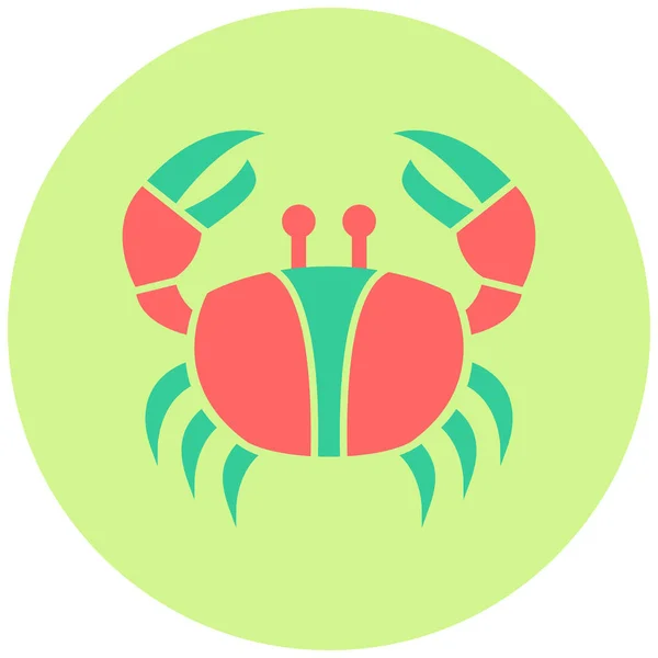 Crab Web Icon Simple Illustration — Stock Vector