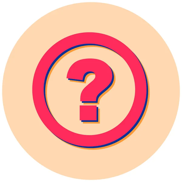 Question Mark Web Icon — Stock Vector