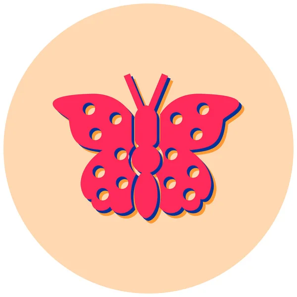 Butterfly Web Icon Simple Illustration — Stock Vector