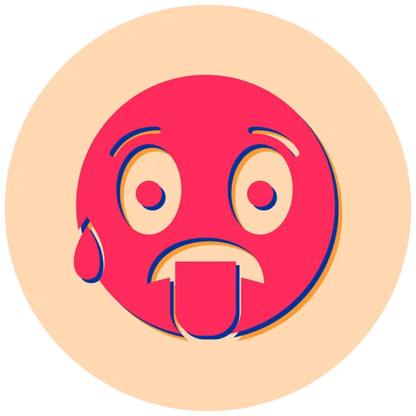 Twarz Emoticon Web Ikona Wektor Ilustracja — Wektor stockowy