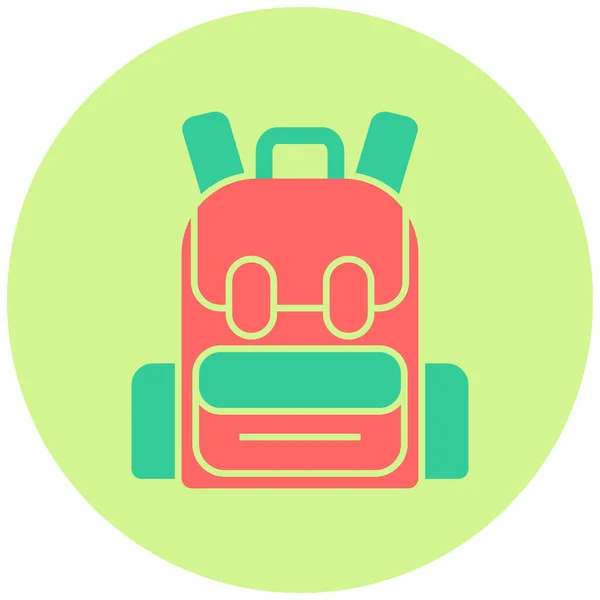 Backpack Vector Icon Illustration — Stok Vektör