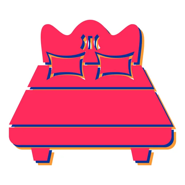 Иконка Кровати Изометрические Векторные Иконки Спальни Веб Дизайна Изолированы Белом — стоковый вектор