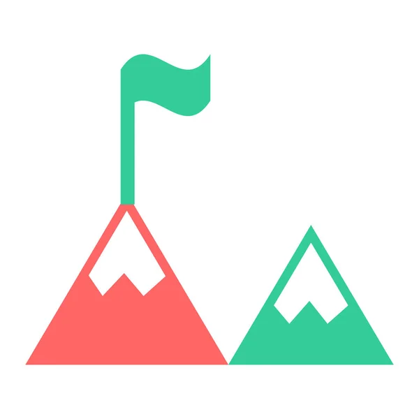 Berg Web Symbol Einfache Illustration — Stockvektor