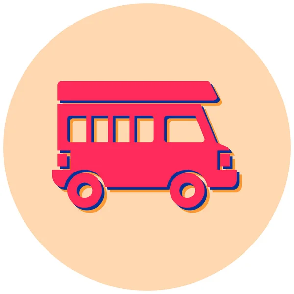 Bus Icône Web Illustration Simple — Image vectorielle