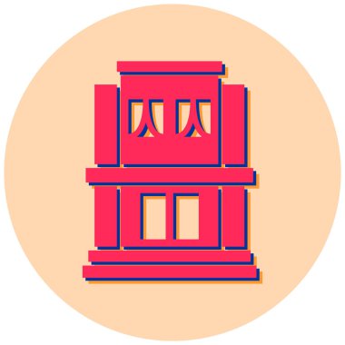 Modern yapı simgesinin vektör illüstrasyonu