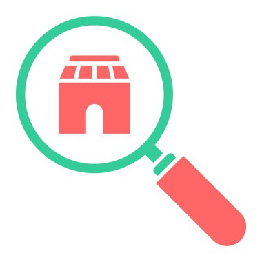 büyütme cam vektör simgesi.