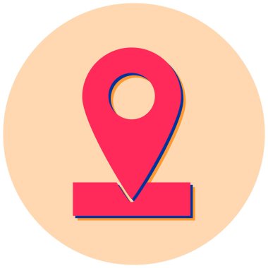 konum. Web simgesi basit illüstrasyon