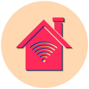 Ev. Web simgesi basit illüstrasyon