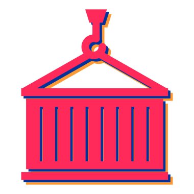 kargo konteynırı simgesi. vektör illüstrasyonu