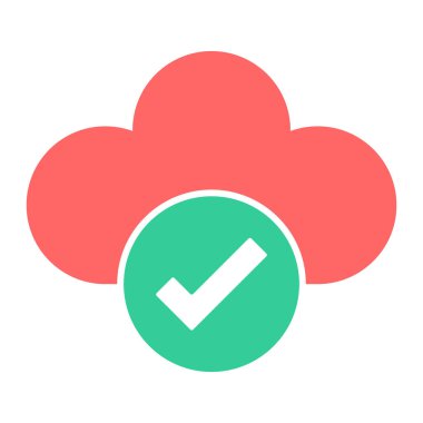 Bulut. Web simgesi basit illüstrasyon