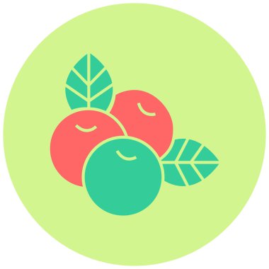 Kızılcık simgesinin vektör illüstrasyonu