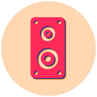 Konuşmacı. Web simgesi basit illüstrasyon