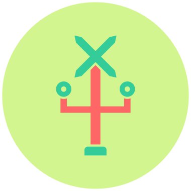 Demiryolu Geçidi simgesinin vektör illüstrasyonu