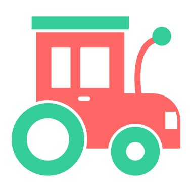 Traktör. Web simgesi basit illüstrasyon