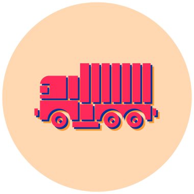 Kamyon. Web simgesi basit illüstrasyon