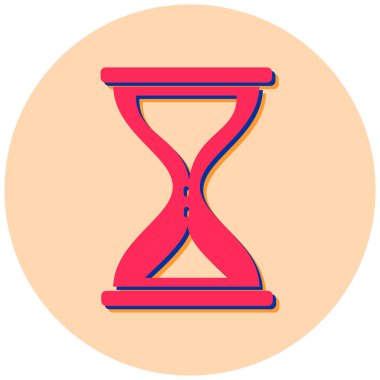 kum saati düz vektör simgesi