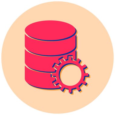 veritabanı. Web simgesi basit illüstrasyon