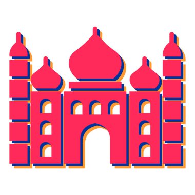 Bir bina simgesinin vektör illüstrasyonu