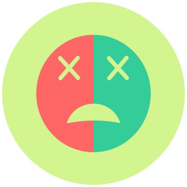 üzgün yüz ifadesi, vektör illüstrasyonu