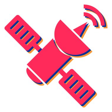 Uydu. Web simgesi basit illüstrasyon