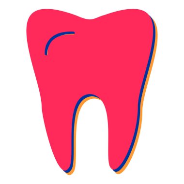 Diş ikonu. vektör illüstrasyonu