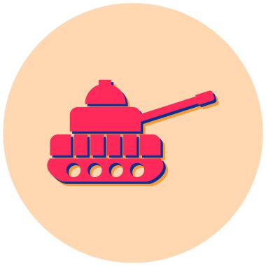 tank. Web simgesi basit illüstrasyon