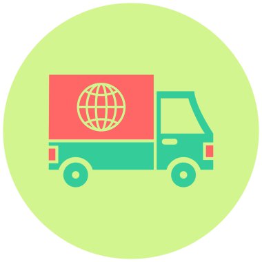 Teslimat. Web simgesi basit illüstrasyon