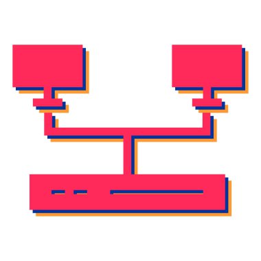 Ağ modern simgesinin vektör illüstrasyonu