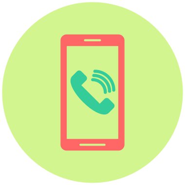 Mobil çağrı. Web simgesi basit illüstrasyon