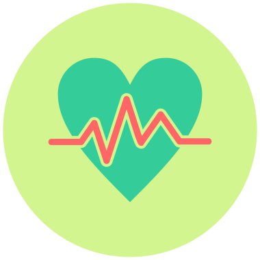 kalp atışı. Web simgesi basit illüstrasyon