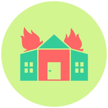 İtfaiye. Web simgesi basit illüstrasyon