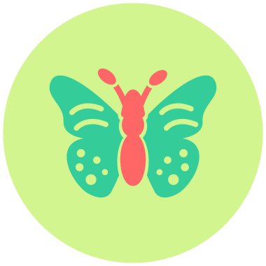 Kelebek. Web simgesi basit illüstrasyon