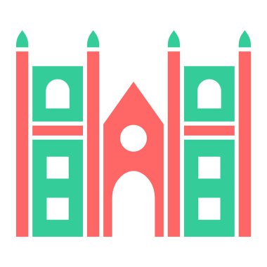 Bina. Web simgesi basit illüstrasyon