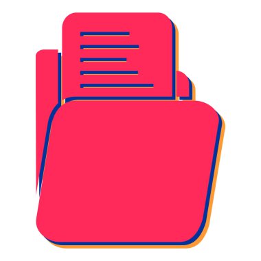 Belge simgesine sahip dizin, vektör illüstrasyonu basit tasarım 