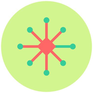 Molekül. Web simgesi basit illüstrasyon