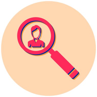 İnsan arama simgesi vektör illüstrasyonu