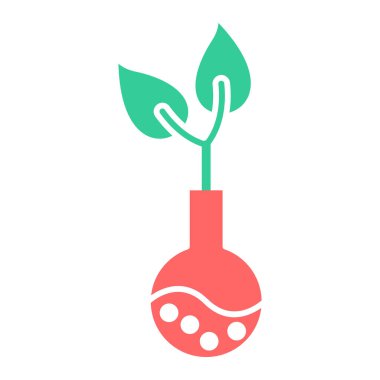 Bir bitki simgesinin vektör illüstrasyonu