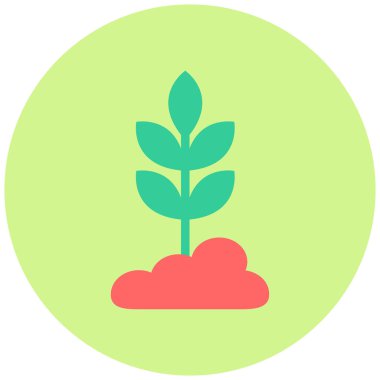 Bitki. Web simgesi basit illüstrasyon