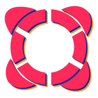 Lifebuoy simgesi. Vektör illüstrasyonu