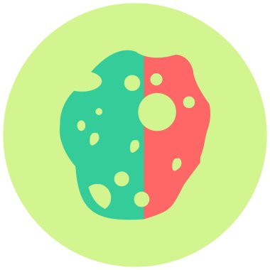 Asteroid modern simgesinin vektör illüstrasyonu 